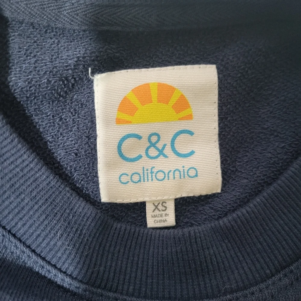 C&C California Navy Sun & Ocean Graphic Crewneck Sweatshirt XS - Picture 2 of 3